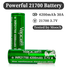 Load image into Gallery viewer, Vapcell 21700 4200mah 30A